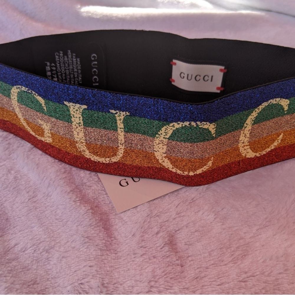 Gucci Multicolor Glitter Logo Headband